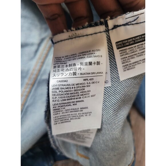 Levi's Denim Trucker Jacket Long Sleeve Y2K Women's Small - Picture 9 of 12